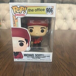 Funko Pop! The Office Christmas as classy Santa Michael Scott - Red and Black